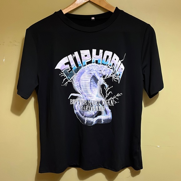 SHEIN Black Euphoria Tee - Size M - Picture 3 of 8